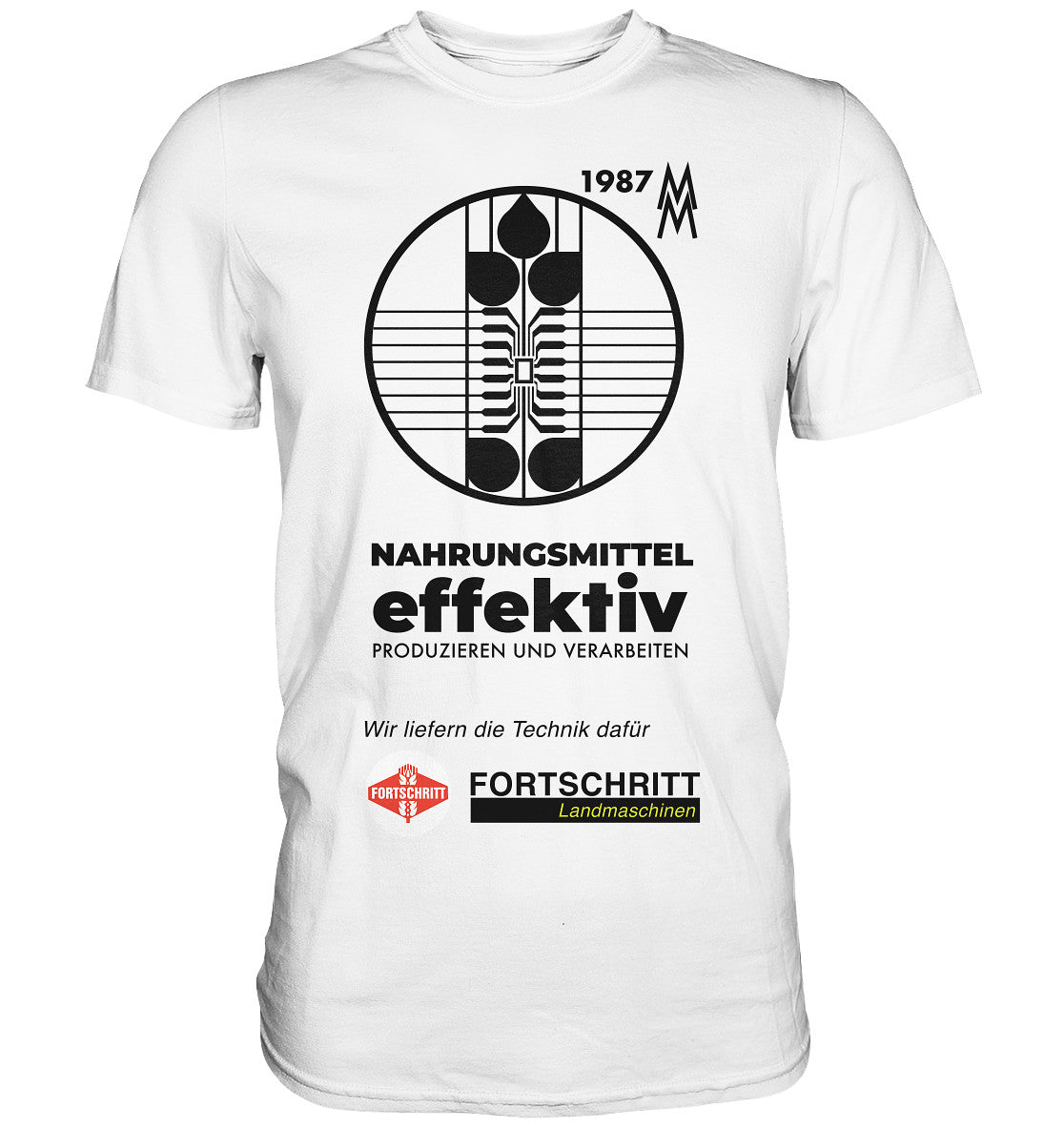 DDR Ostalgie Shirt Unisex • FORTSCHRITT LANDMASCHINEN - MESSE LEIPZIG 1987