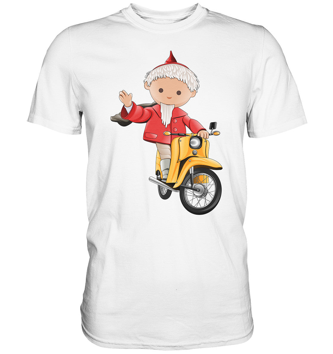 DDR Ostalgie Shirt Unisex • UNSER SANDMÄNNCHEN - AUF DER SCHWALBE - ROT (PU-137, 1973)