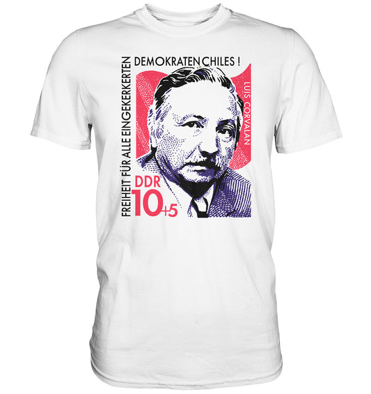 DDR Ostalgie Shirt Unisex • DDR BRIEFMARKE - FREIHEIT FÜR LUIS CORVALAN