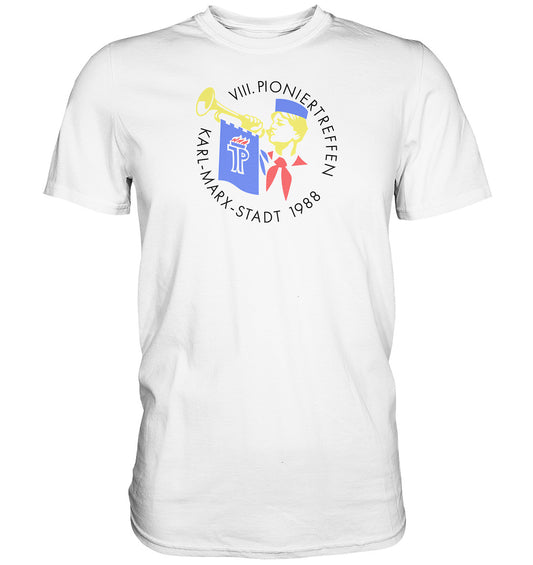 DDR Ostalgie Shirt Unisex • 8. PIONIERTREFFEN KARL-MARX-STADT - hell