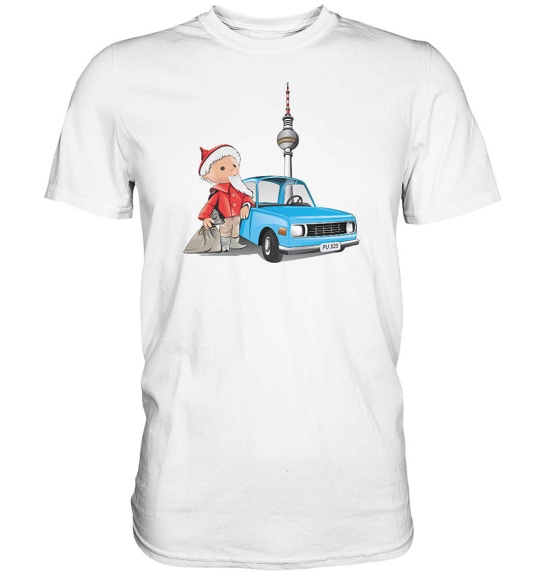 DDR Ostalgie Shirt Unisex • UNSER SANDMÄNNCHEN - MIT WARTBURG IN BERLIN (PU-325)