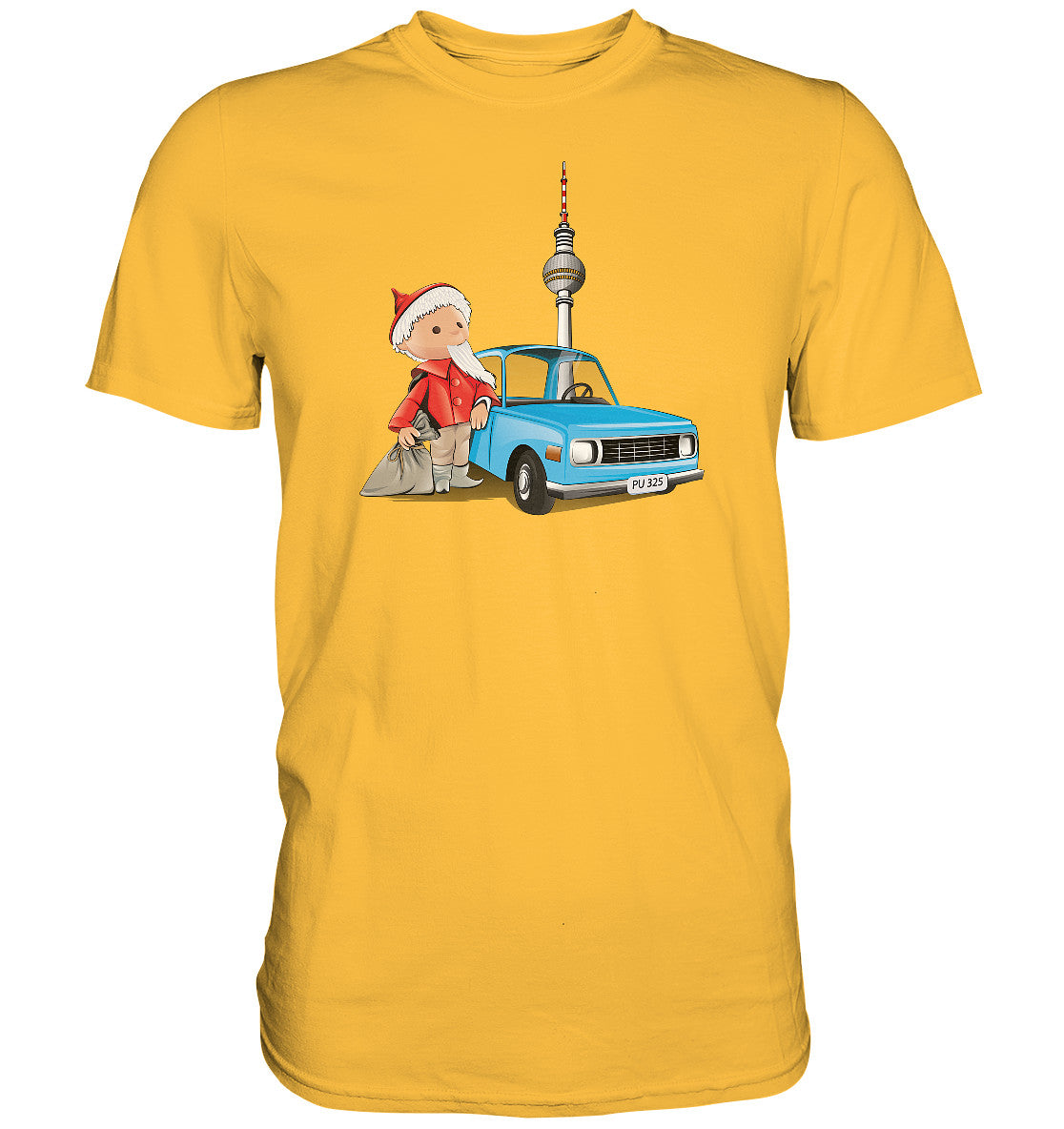 DDR Ostalgie Shirt Unisex • UNSER SANDMÄNNCHEN - MIT WARTBURG IN BERLIN (PU-325)