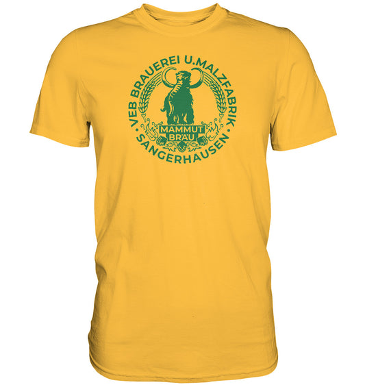 DDR Ostalgie Shirt Unisex • EB BRAUEREI SANGERHAUSEN - MAMMUT BRÄU monochrom