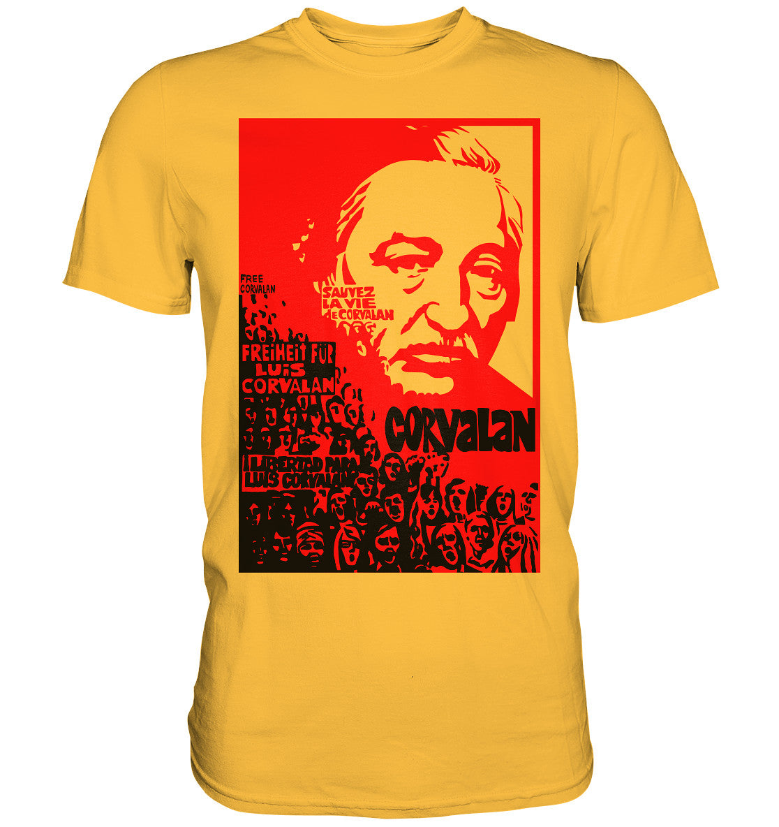 DDR Ostalgie Shirt Unisex • FREIHEIT FÜR LUIS CORVALAN (DDR ORIGINAL-PLAKAT)