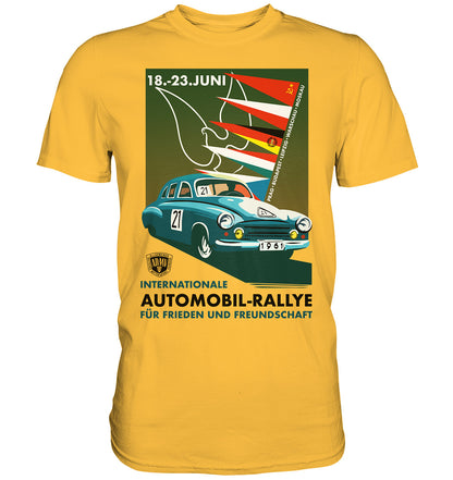 DDR Ostalgie Shirt Unisex • INTERNATIONALE RALLYE WARTBURG 1961 (ORIGINAL-PLAKAT)