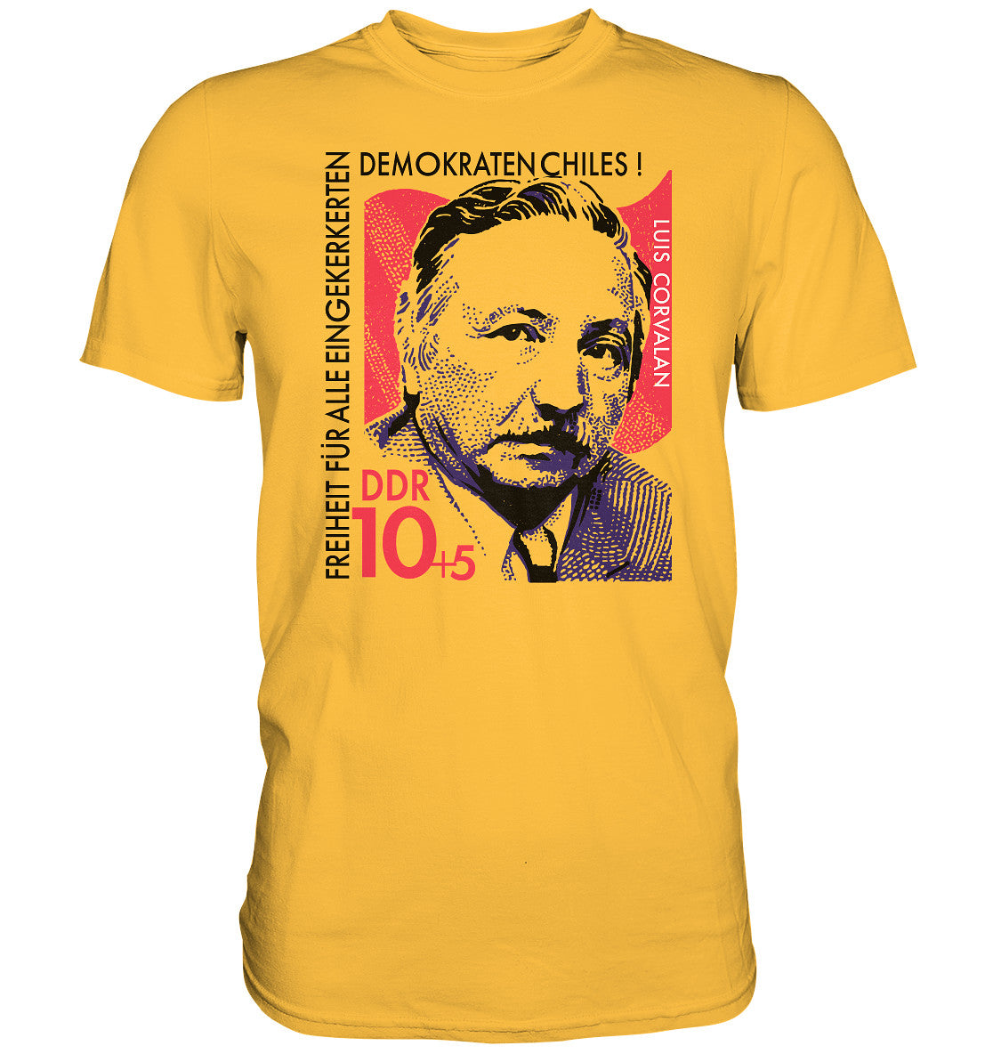 DDR Ostalgie Shirt Unisex • DDR BRIEFMARKE - FREIHEIT FÜR LUIS CORVALAN