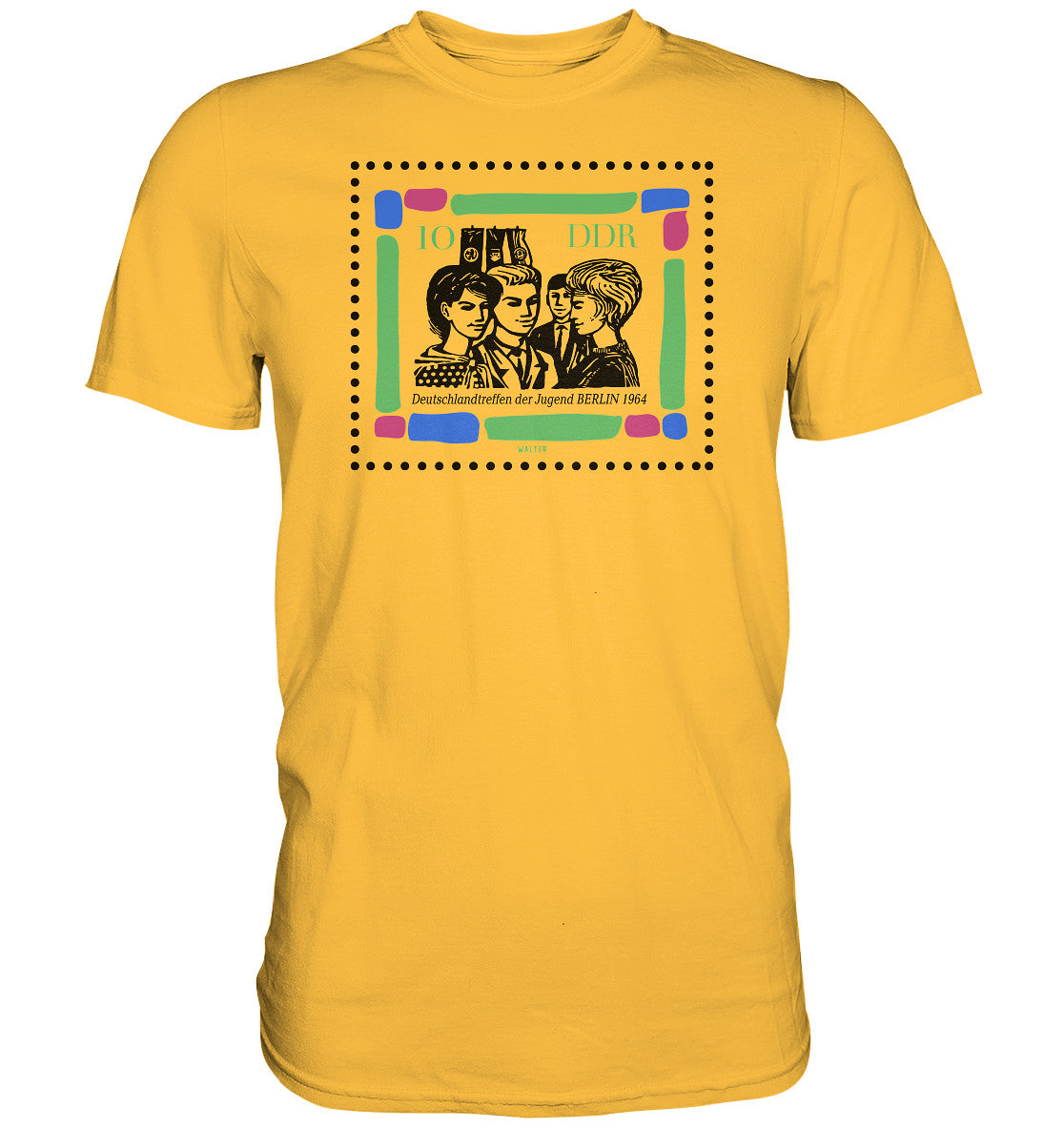 DDR Ostalgie Shirt Unisex • BRIEFMARKE - DEUTSCHLANDTREFFEN DER JUGEND