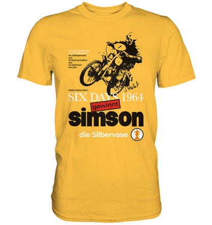 DDR Ostalgie Shirt Unisex • SIMSON GEWINNT SILBERVASE - SIX DAYS 1964