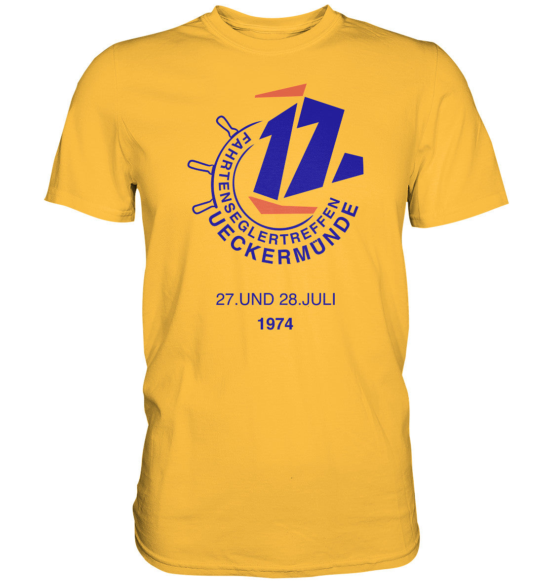 DDR Ostalgie Shirt Unisex • FAHRTENSEGLERTREFFEN UCKERMÜNDE 1974 - hell