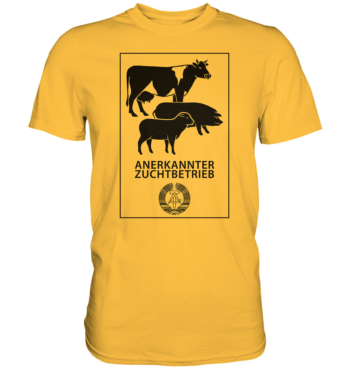 DDR Ostalgie Shirt Unisex • ANERKANNTER ZUCHTBETRIEB (ORIGINALSCHILD)