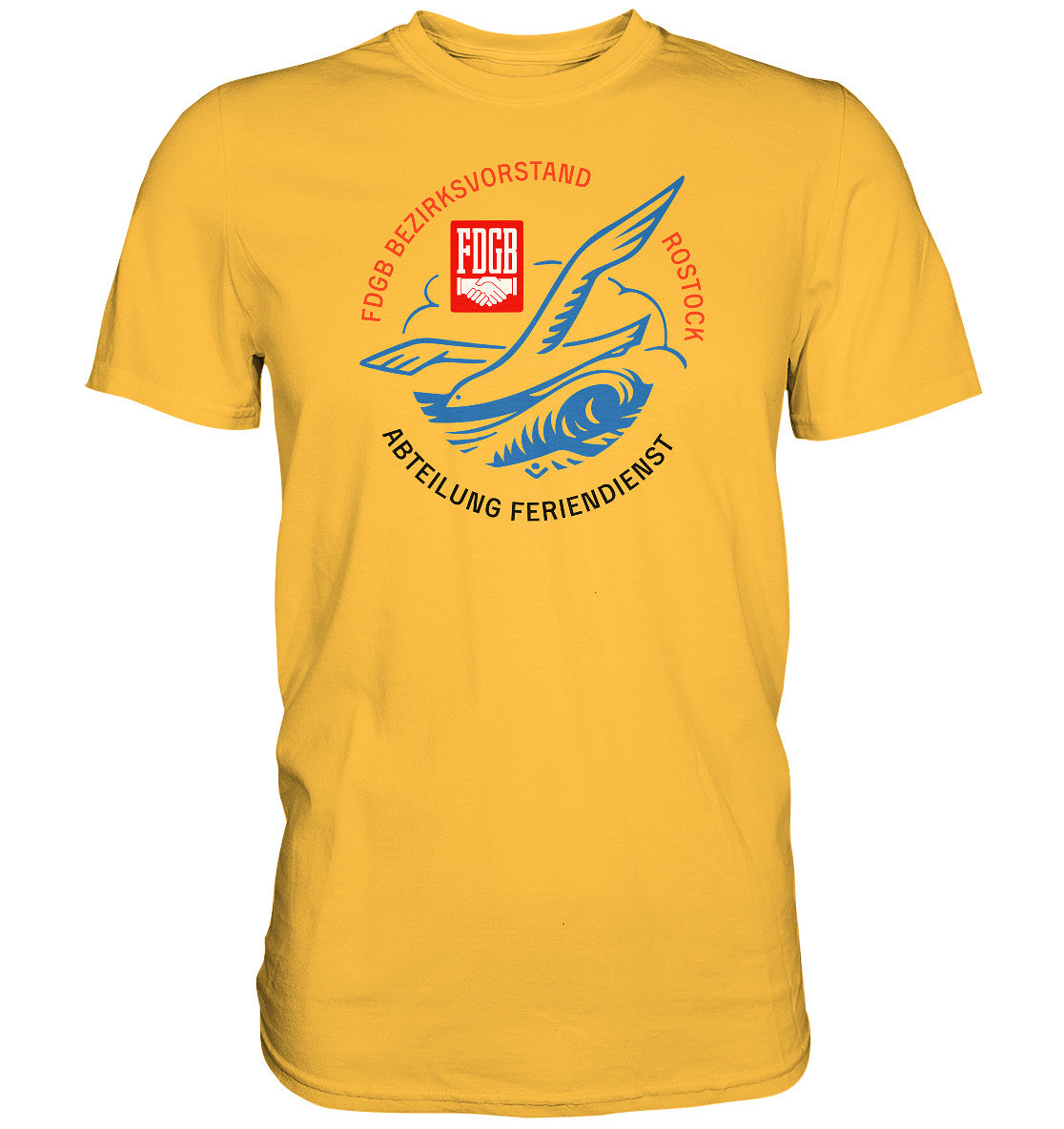 DDR Ostalgie Shirt Unisex • FDGB FERIENDIENST ROSTOCK