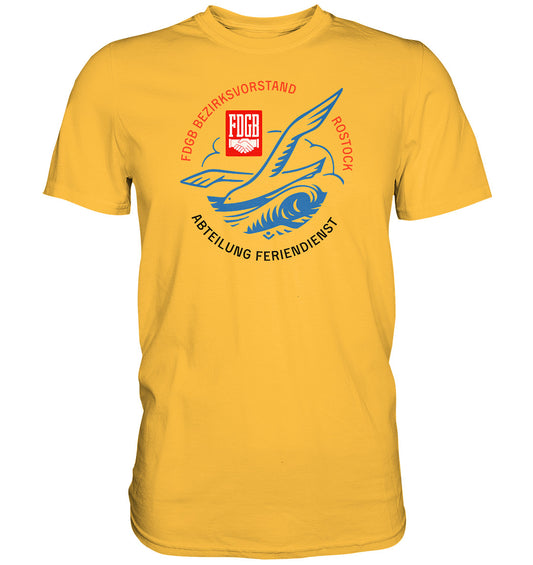 DDR Ostalgie Shirt Unisex • FDGB FERIENDIENST ROSTOCK