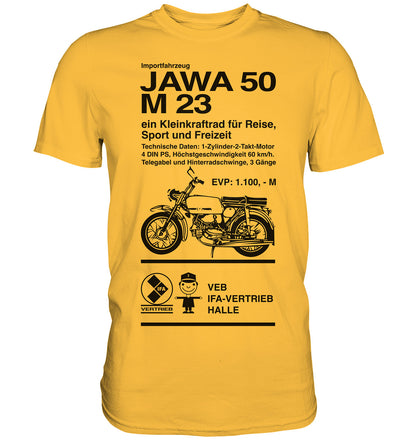 DDR Ostalgie Shirt Unisex • JAWA 50 M23 - ORIGINALPLAKAT