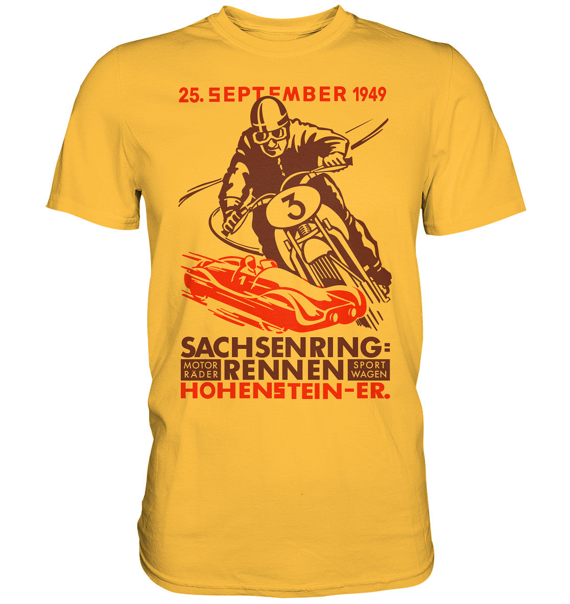 DDR Ostalgie Shirt Unisex • SACHSENRING-RENNEN 1949 - hell
