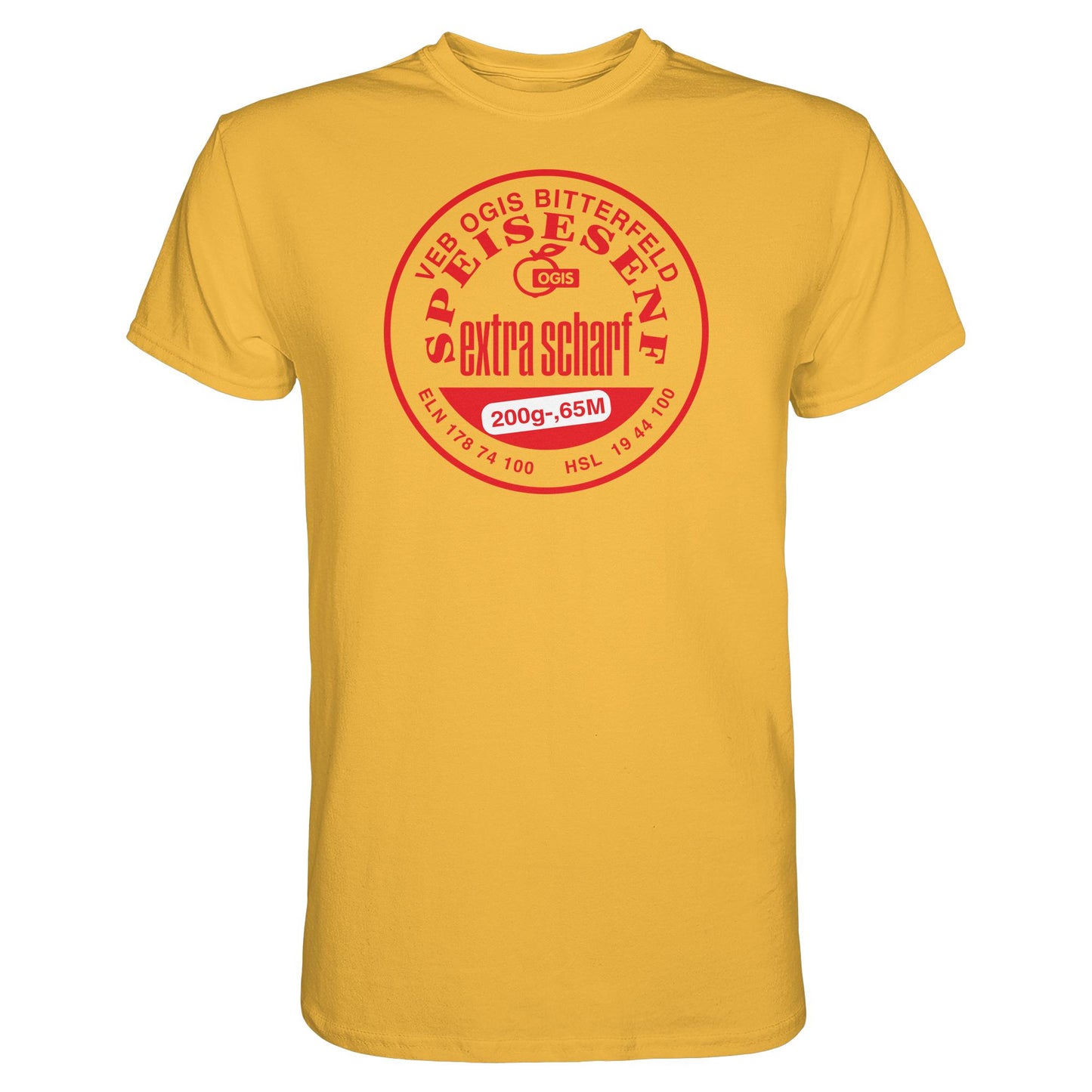 DDR Ostalgie Shirt Unisex • VEB OGIS BITTERFELD - SPEISESENF EXTRASCHARF