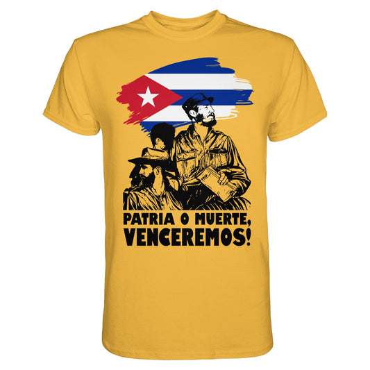 DDR Ostalgie Shirt Unisex • KUBA - PATRIA O MUERTE, VENCEREMOS! (ORIGINAL PLAKAT)