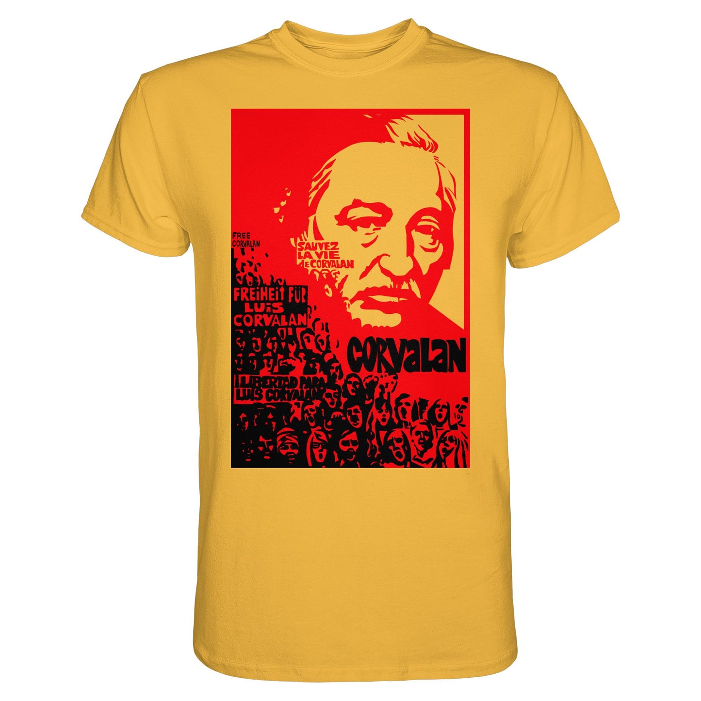 DDR Ostalgie Shirt Unisex • FREIHEIT FÜR LUIS CORVALAN (DDR ORIGINAL-PLAKAT)