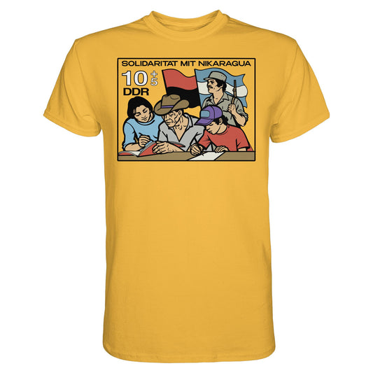 PREMIUM SHIRT UNISEX • SOLIDARITÄT MIT NIKARAGUA (DDR-BRIEFMARKE)