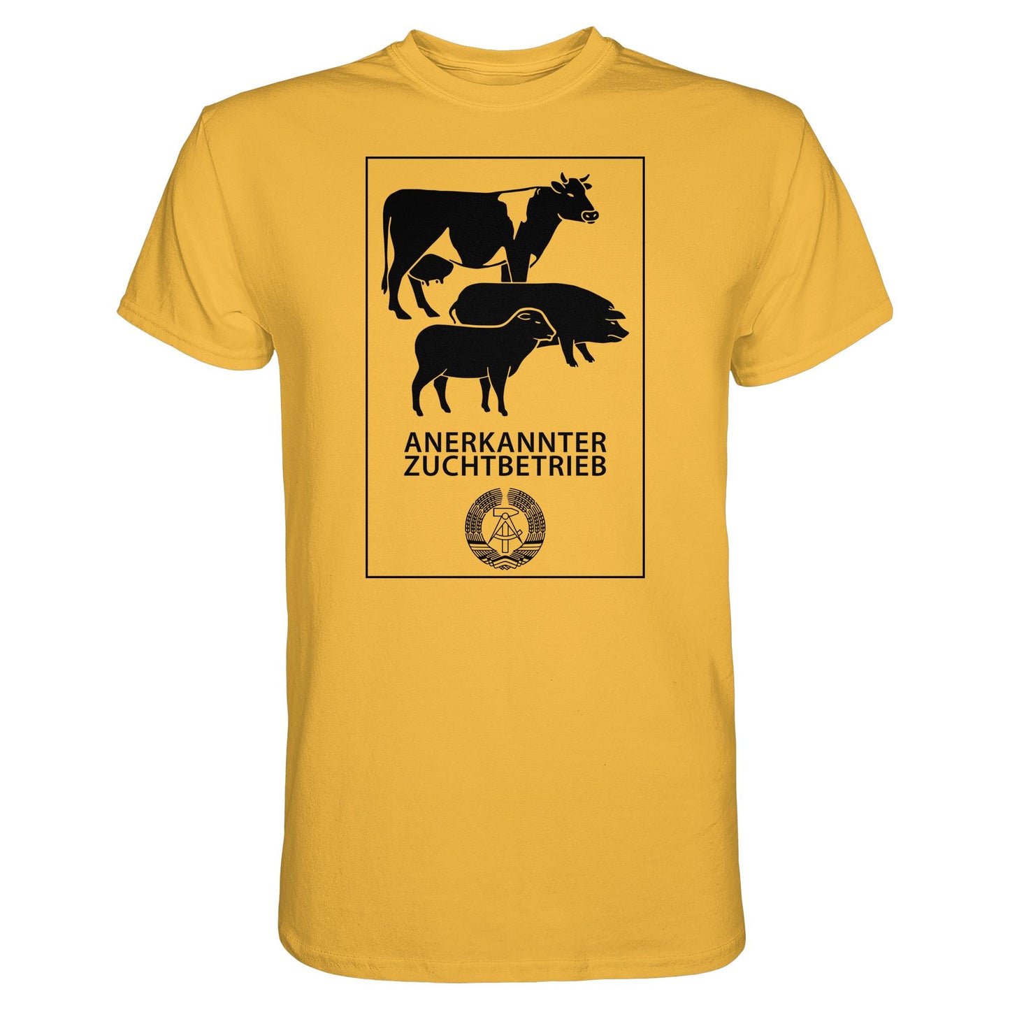 DDR Ostalgie Shirt Unisex • ANERKANNTER ZUCHTBETRIEB (ORIGINALSCHILD)