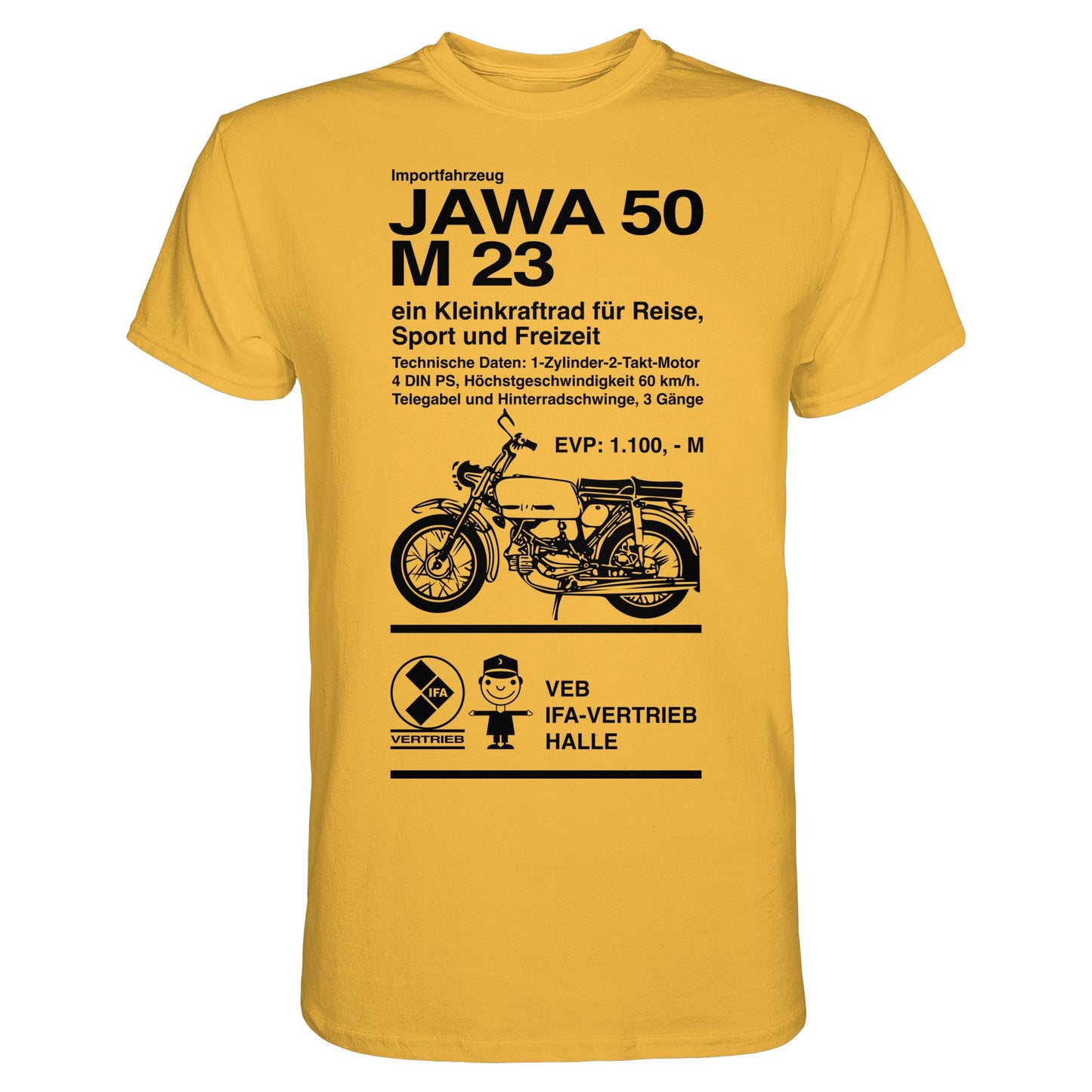 DDR Ostalgie Shirt Unisex • JAWA 50 M23 - ORIGINALPLAKAT
