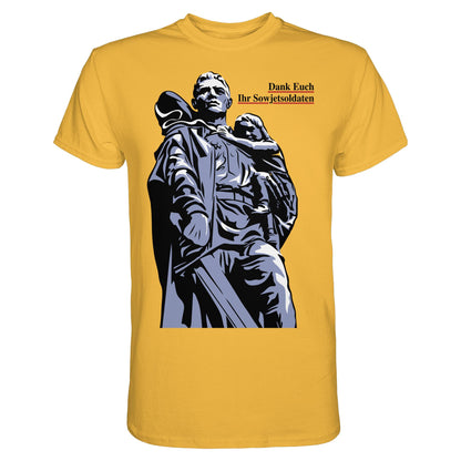 DDR Ostalgie Shirt Unisex • DANK EUCH IHR SOWJETSOLDATEN (DDR ORIGINAL-PLAKAT)