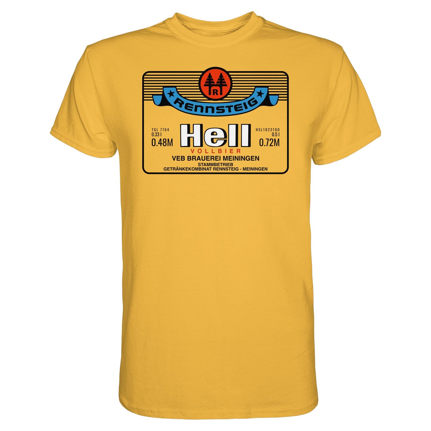 DDR Ostalgie Shirt Unisex • RENNSTEIG HELL - VEB BRAUEREI MEININGEN