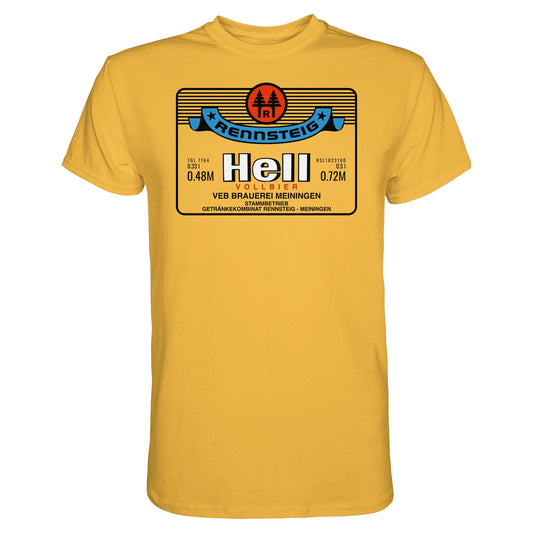 DDR Ostalgie Shirt Unisex • RENNSTEIG HELL - VEB BRAUEREI MEININGEN