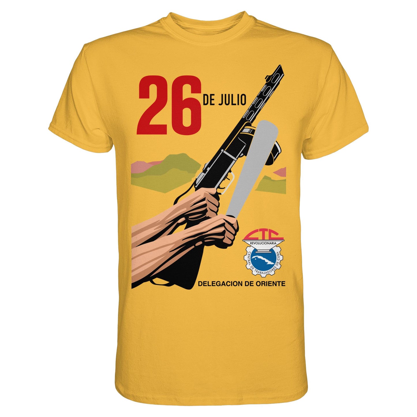 DDR Ostalgie Shirt Unisex • BEWEGUNG DES 26. JULI, KUBA (ORIGINAL POSTER)