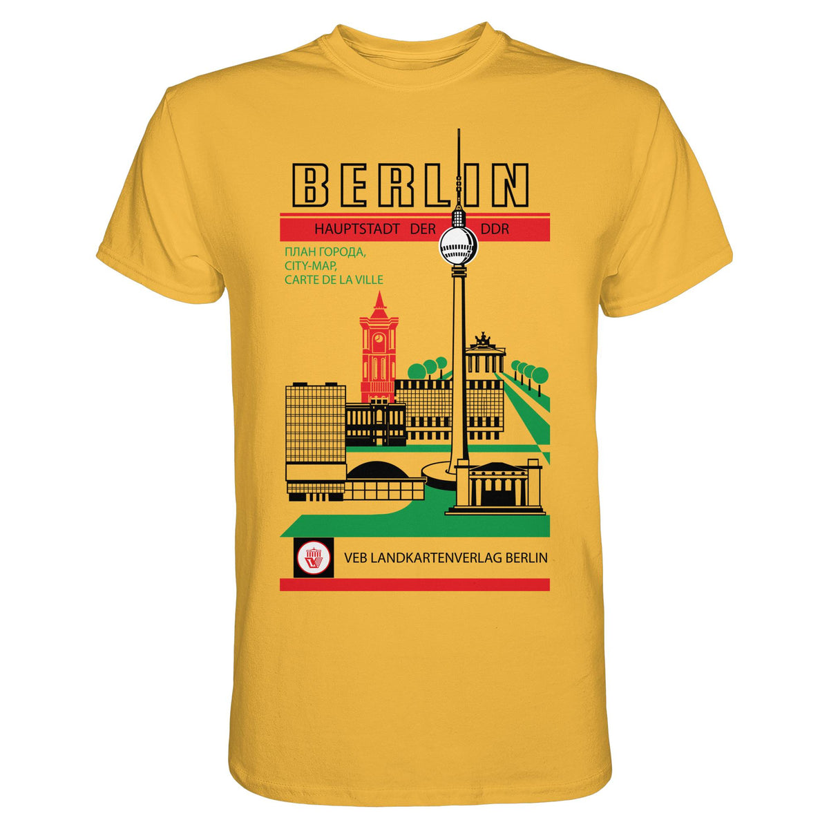 DDR Ostalgie Shirt Unisex • BERLIN, HAUPTSTADT DER DDR (ORIGINAL TITEL STADTFÜHRER)