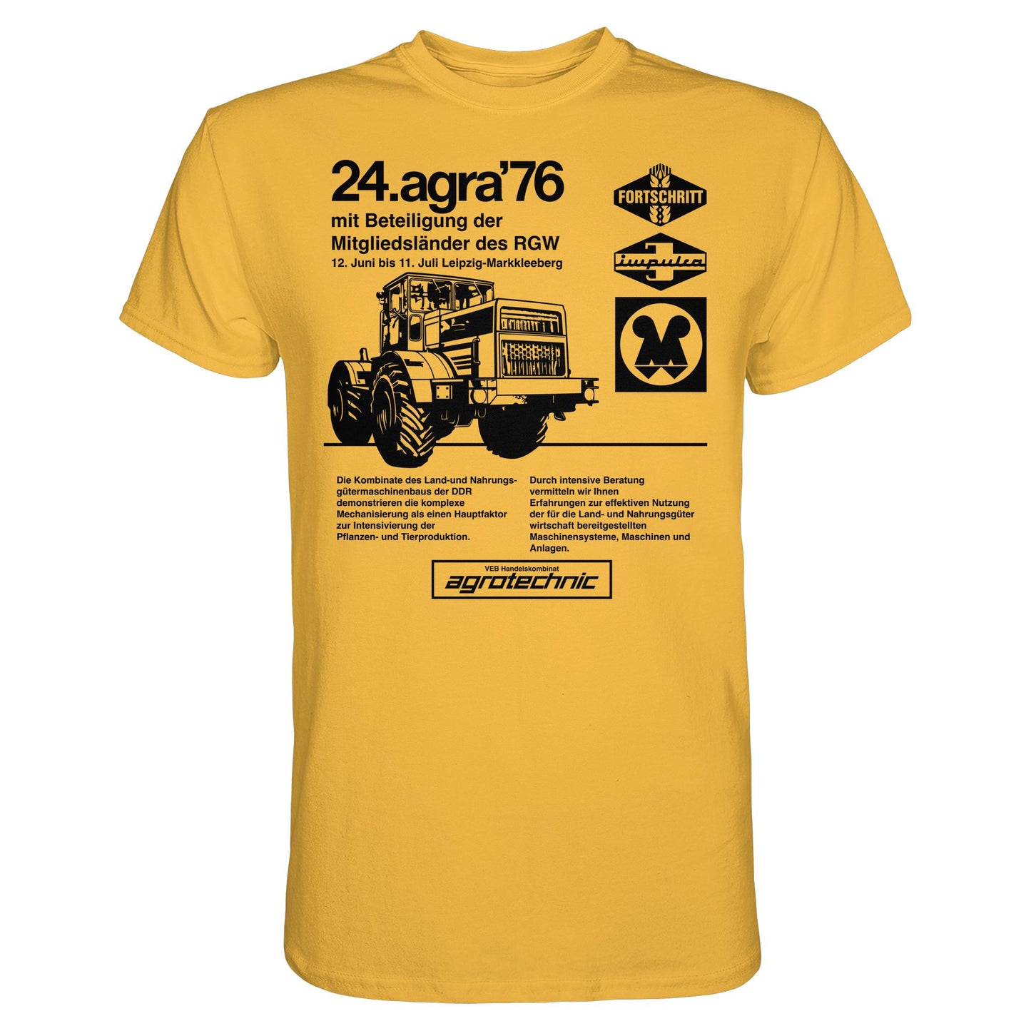 DDR Ostalgie Shirt Unisex • AGRA 1976, LEIPZIG-MARKKLEEBERG
