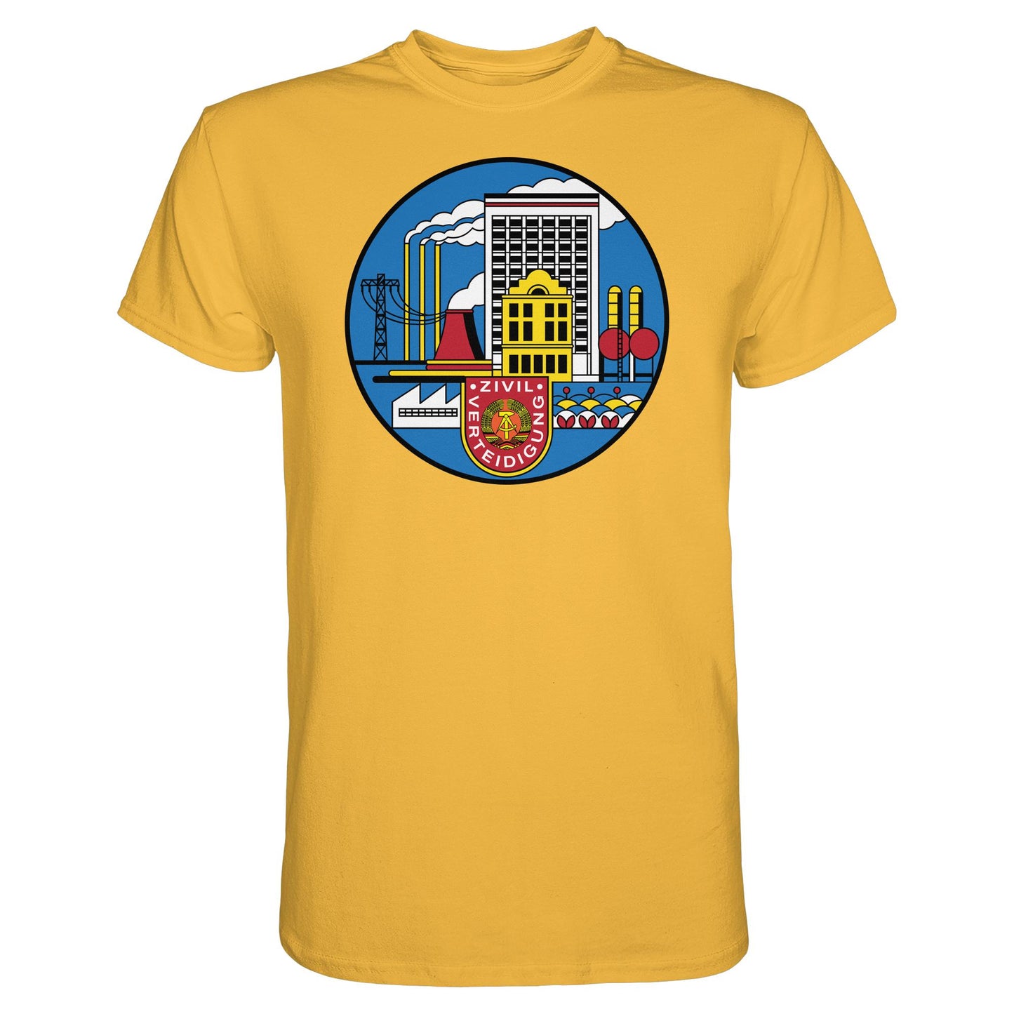 DDR Ostalgie Shirt Unisex • DDR ZIVILVERTEIDIGUNG (ORIGINAL GLAS-DESIGN)