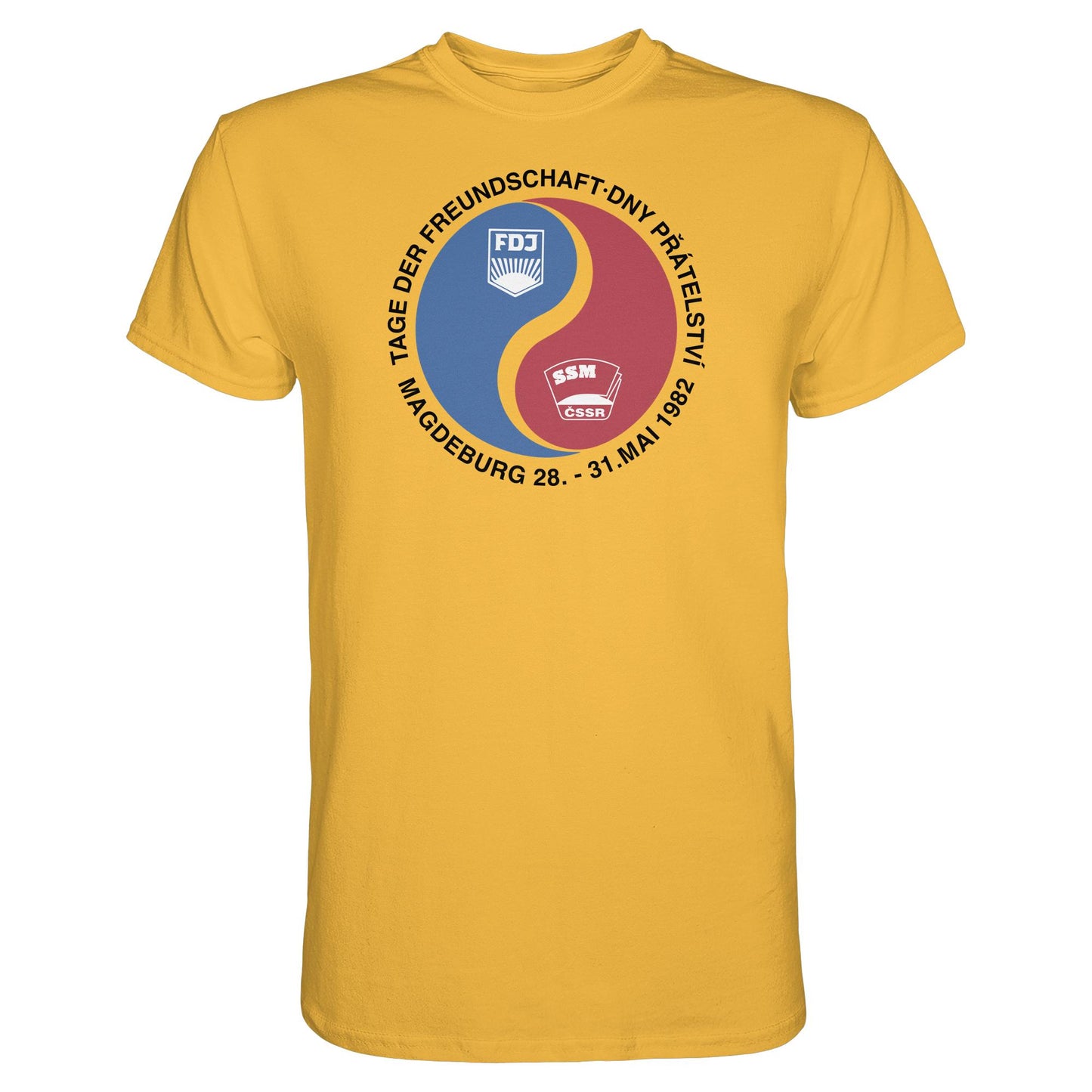 DDR Ostalgie Shirt Unisex • TAG DER FREUNDSCHAFT MAGDEBURG 1982 DDR-CSSR