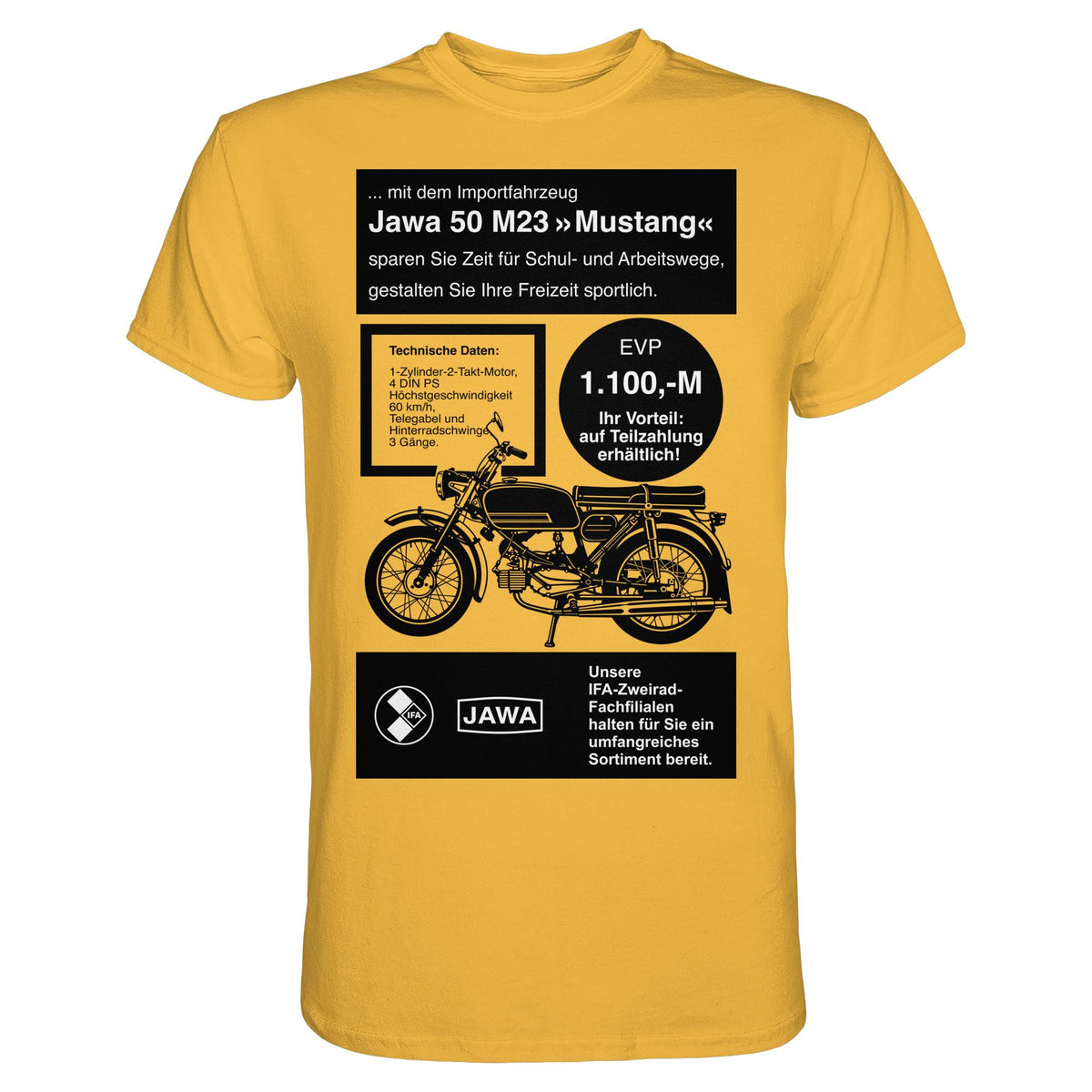 DDR Ostalgie Shirt Unisex • JAWA 50 M23 (ORIGINAL-PLAKAT)