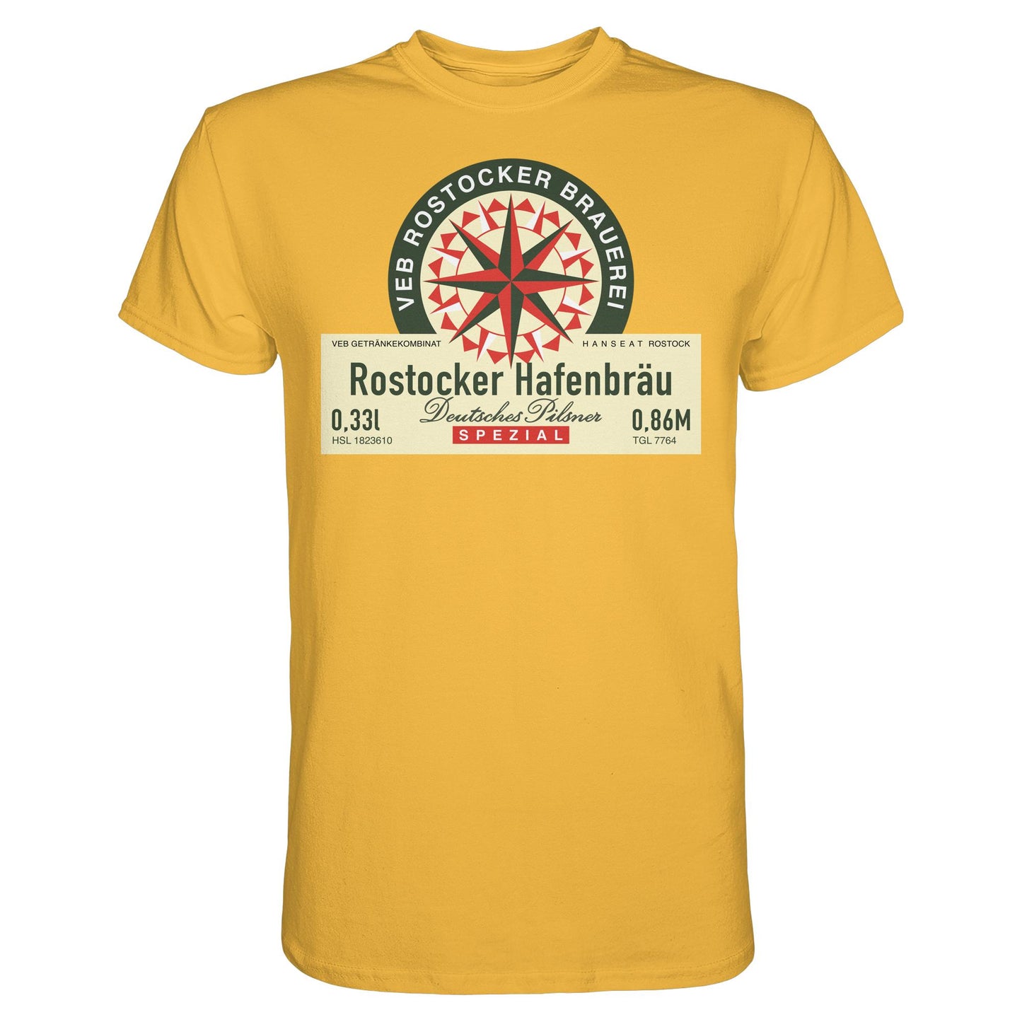 DDR Ostalgie Shirt Unisex •  VEB GETRÄNKEKOMBINAT HANSEAT ROSTOCK - HAFENBRÄU