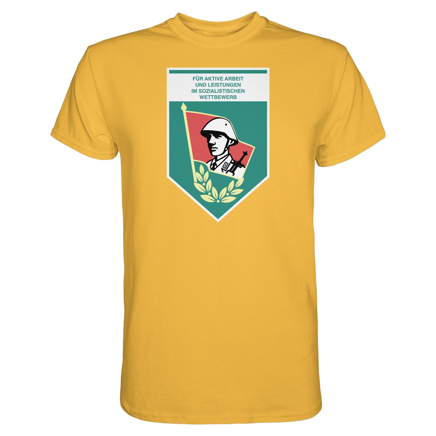 DDR Ostalgie Shirt Unisex • FÜR AKTIVE LEISTUNG UND ARBEIT (ORIGINAL WIMPEL)