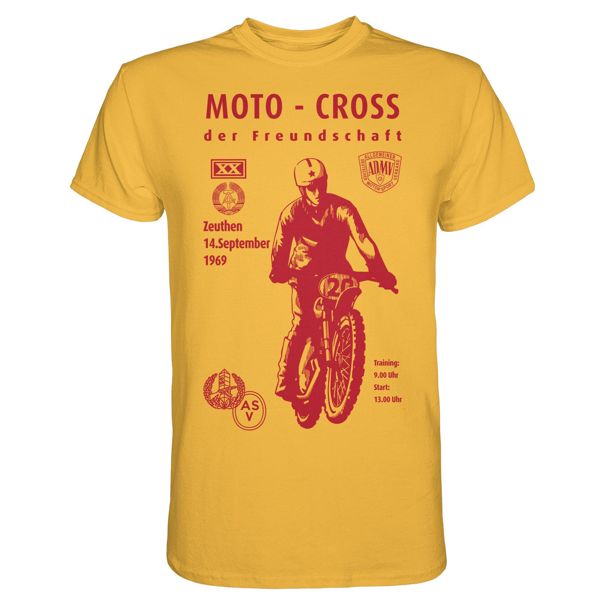 DDR Ostalgie Shirt Unisex • ASV MOTO-CROSS DER FREUNDSCHAFT, ZEUTHEN 1969