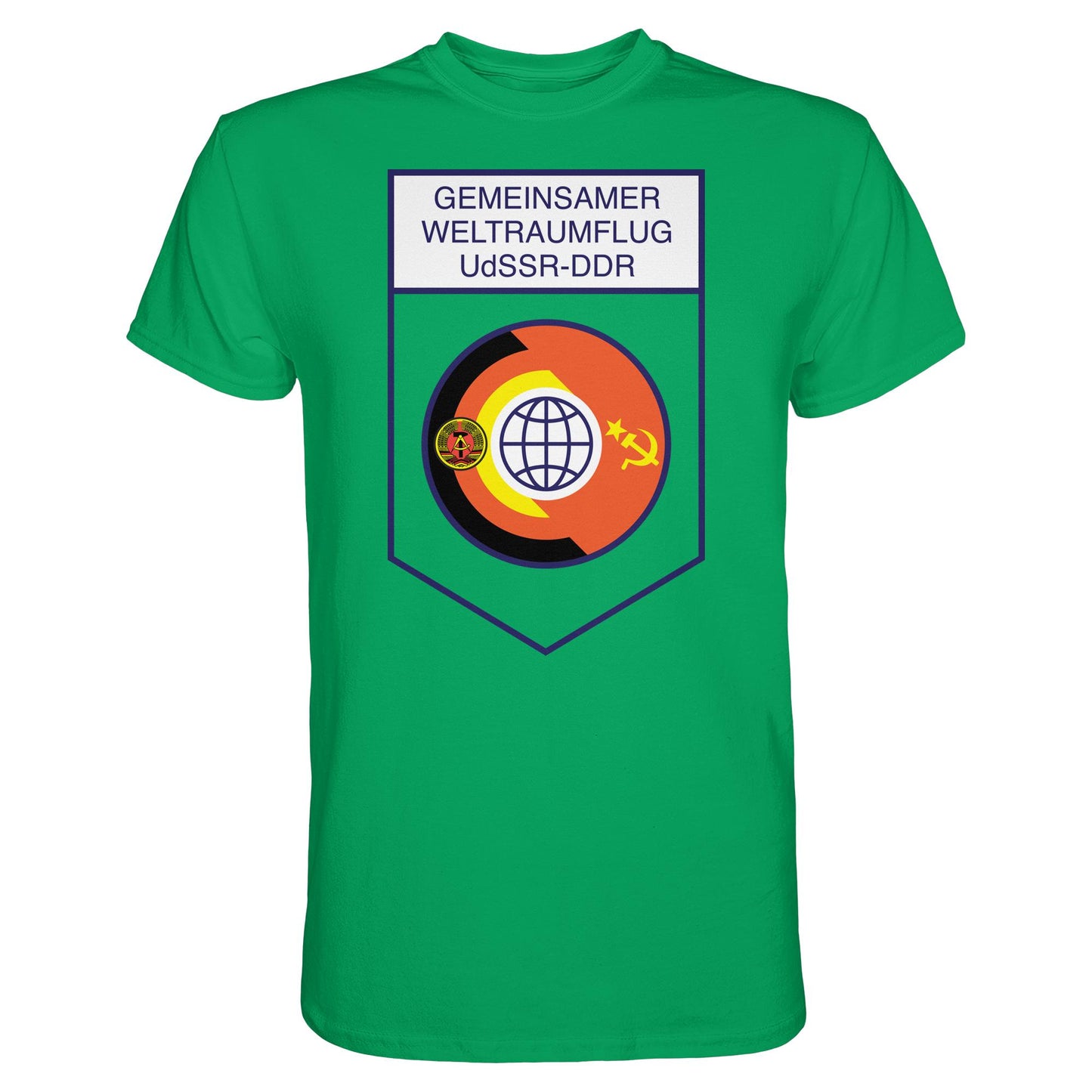 DDR Ostalgie Shirt Unisex • GEMEINSAMER WELTRAUMFLUG UDSSR-DDR (ORIGINAL WIMPEL)