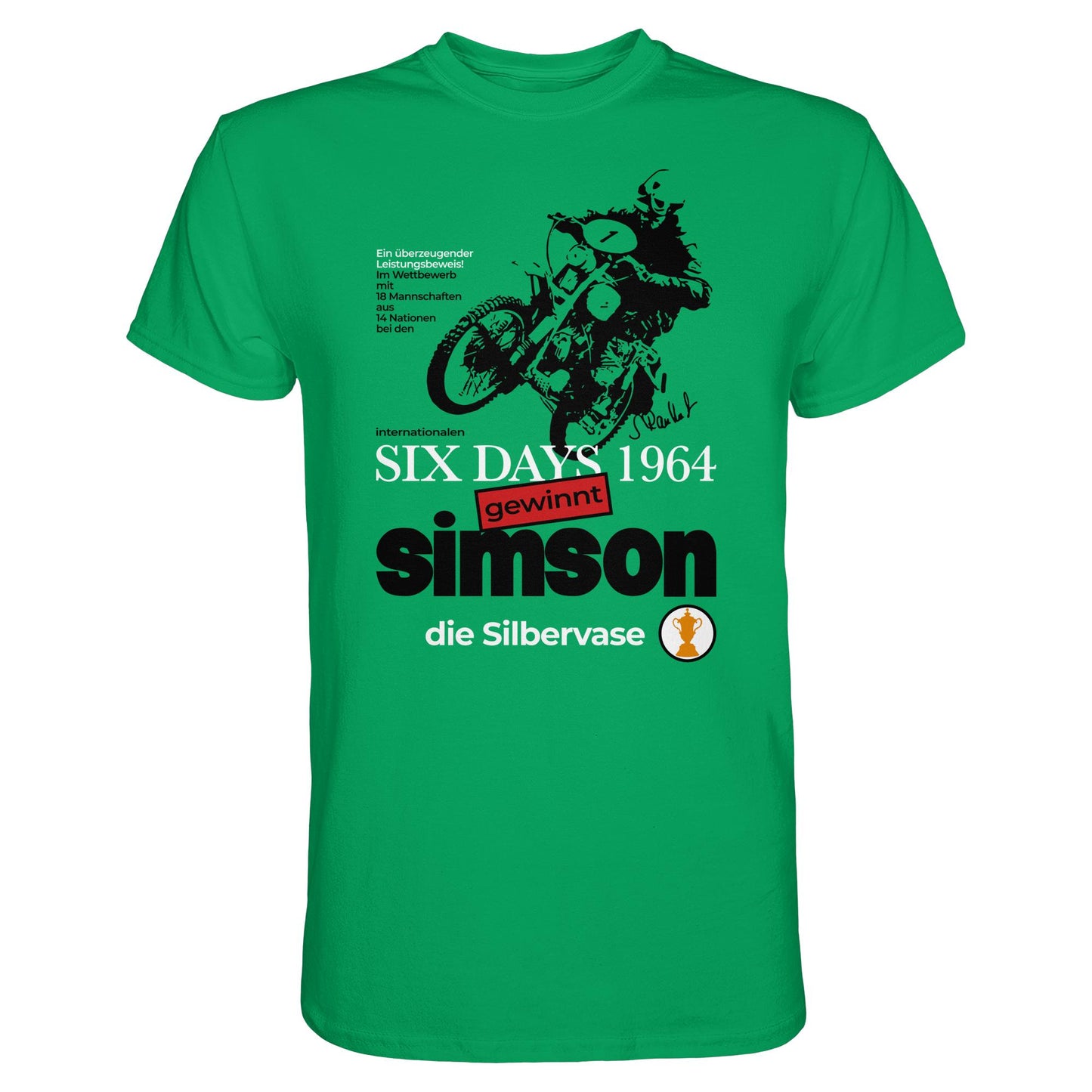DDR Ostalgie Shirt Unisex • SIMSON GEWINNT SILBERVASE - SIX DAYS 1964