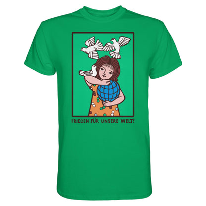 DDR Ostalgie Shirt Unisex • FRIEDEN FÜR UNSERE WELT! (DDR-ORIGINAL-PLAKAT)