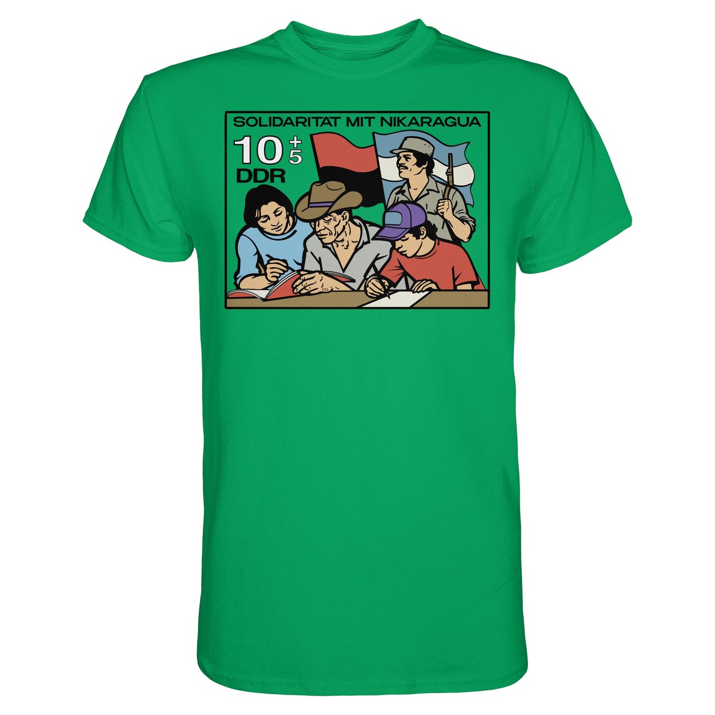 DDR Ostalgie Shirt Unisex • SOLIDARITÄT MIT NIKARAGUA (DDR-BRIEFMARKE)