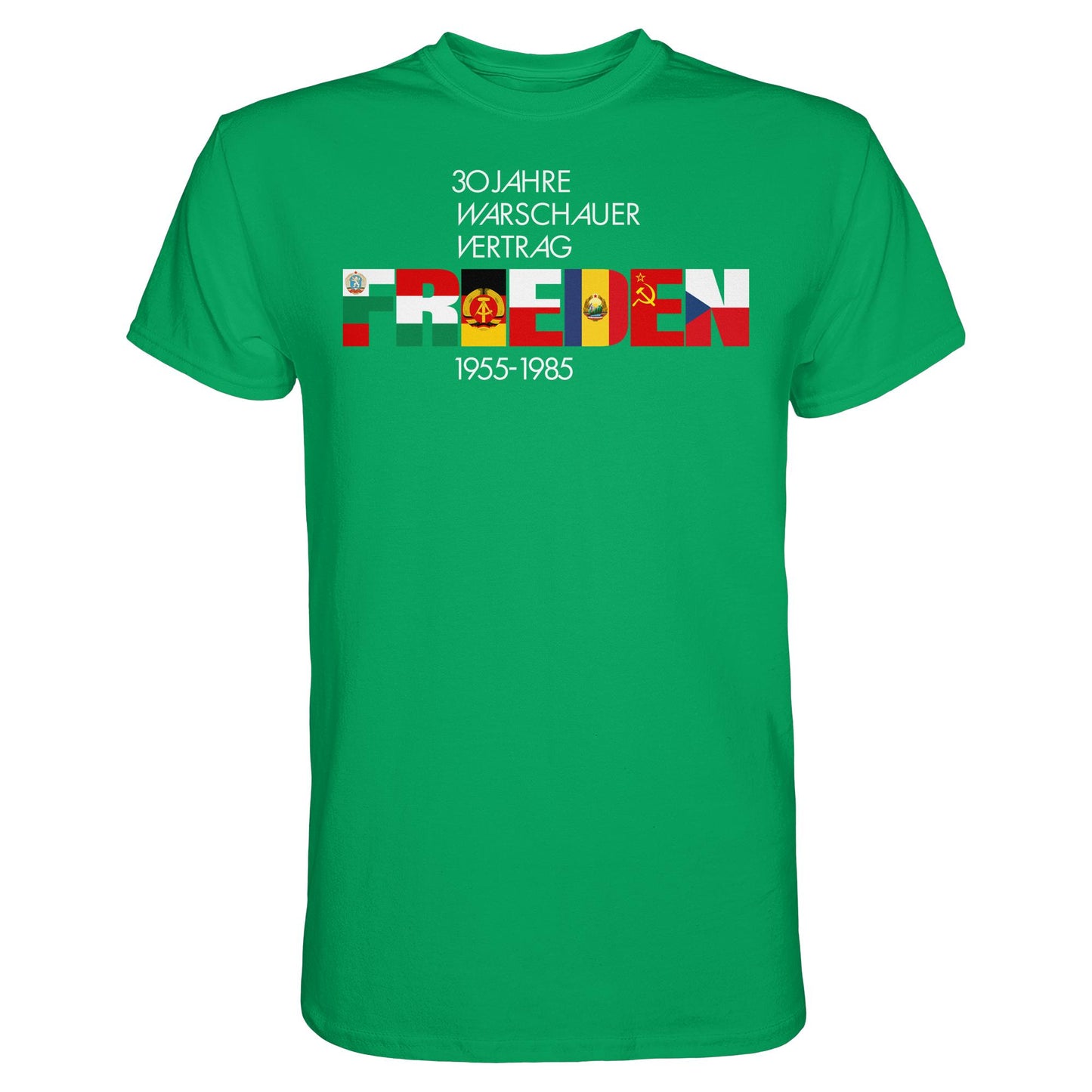 DDR Ostalgie Shirt Unisex • FRIEDEN - 30 JAHRE WARSCHAUER VERTRAG (DDR-BRIEFMARKE)