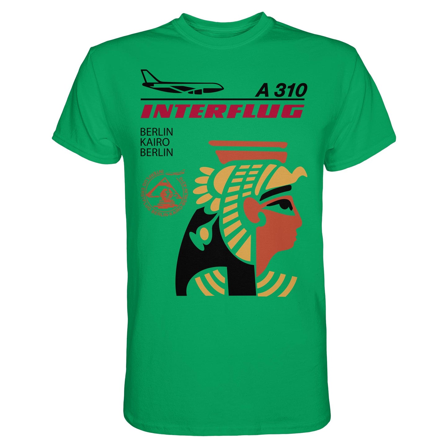 DDR Ostalgie Shirt Unisex • INTERFLUG BERLIN - KAIRO (ORIGINAL SONDERSTEMPEL)