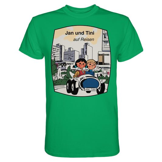 DDR Ostalgie Shirt Unisex • JAN UND TINI AUF REISEN (ORIGINAL QUARTETT)
