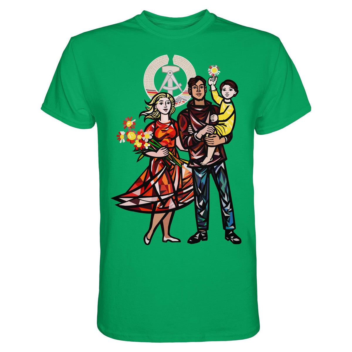 DDR Ostalgie Shirt Unisex • WALTER WOMACKA - UNSERE FAMILIE (STAATSRATSGEBÄUDE, Aus der Geschichte der Deutschen Arbeiterbewegung, 1964)