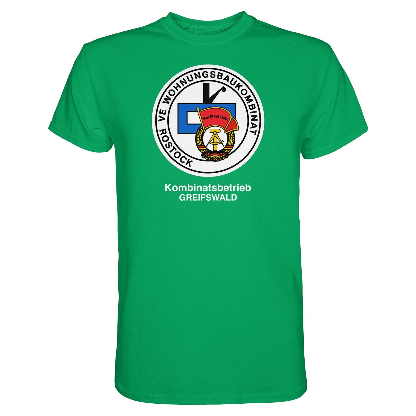 DDR Ostalgie Shirt Unisex • VE WOHNUNGSBAUKOMBINAT ROSTOCK - GREIFSWALD