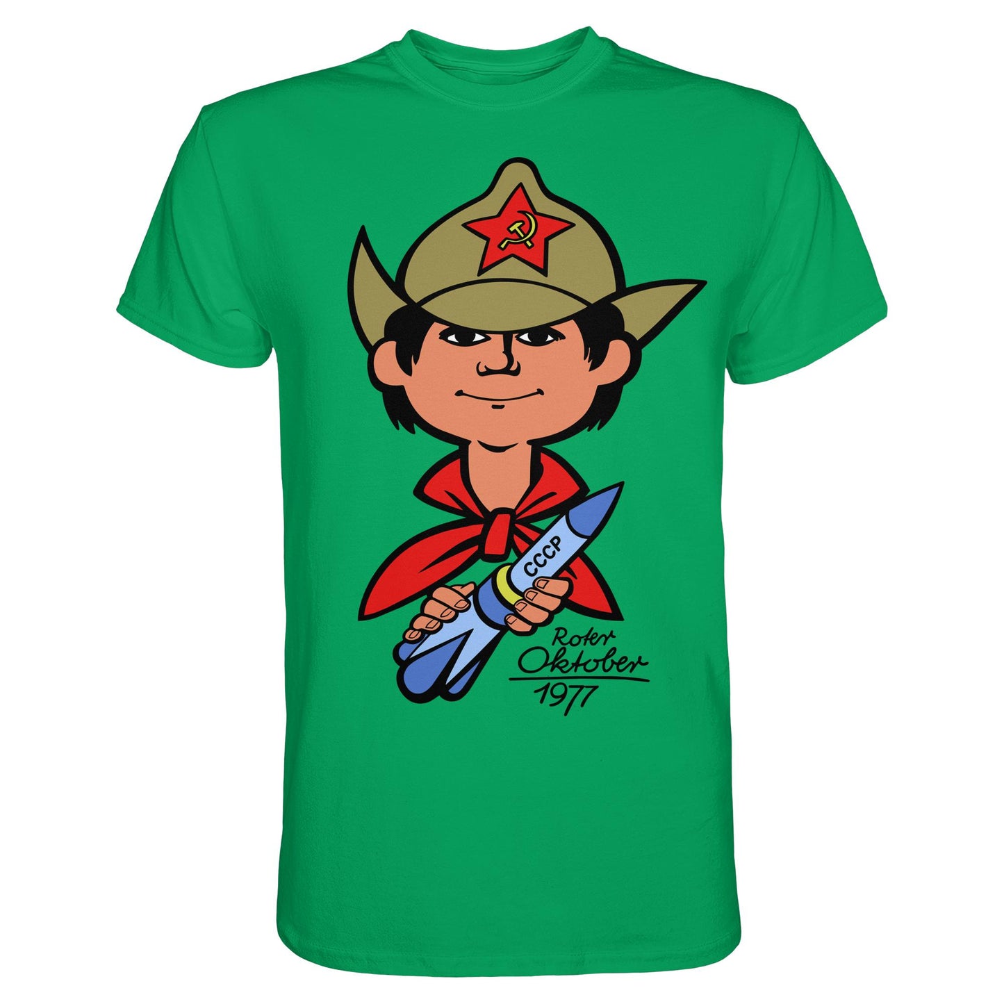 DDR Ostalgie Shirt Unisex • ROTER OKTOBER 1917 (ORIGINAL NICKI-MOTIV)