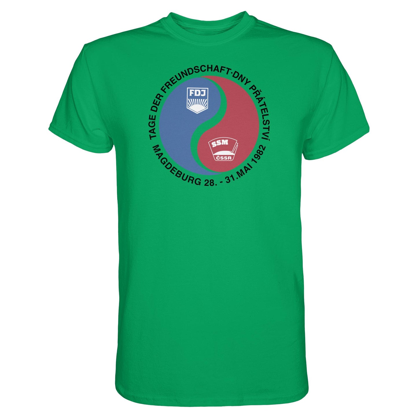 DDR Ostalgie Shirt Unisex • TAG DER FREUNDSCHAFT MAGDEBURG 1982 DDR-CSSR