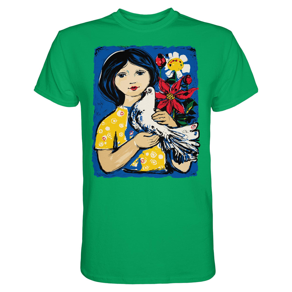 DDR Ostalgie Shirt Unisex • WALTER WOMACKA - MÄDCHEN MIT FRIEDENSTAUBE
