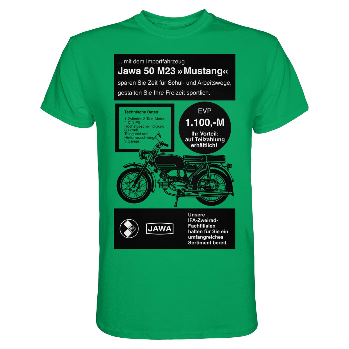 DDR Ostalgie Shirt Unisex • JAWA 50 M23 (ORIGINAL-PLAKAT)