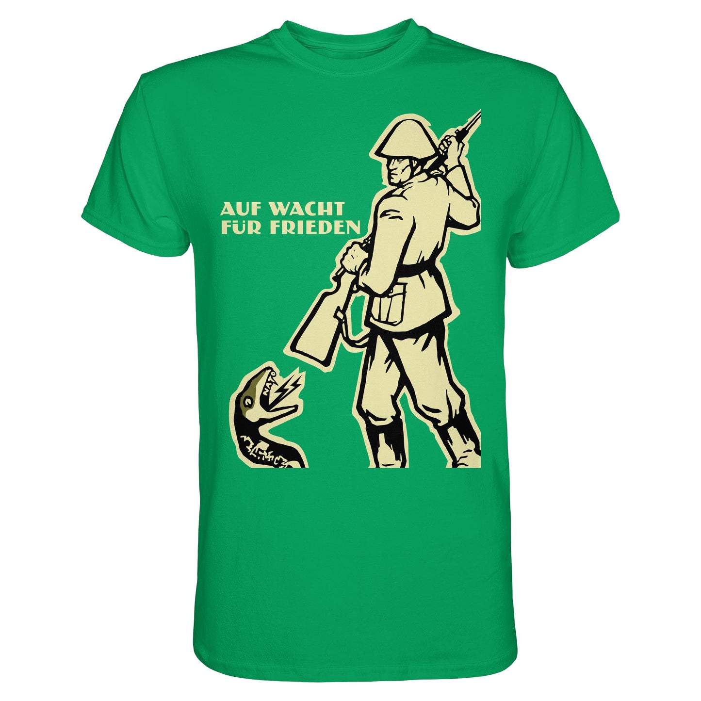 DDR Ostalgie Shirt Unisex • NVA - AUF WACHT FÜR FRIEDEN, ANTI-NATO (ORIGINAL PLAKAT)